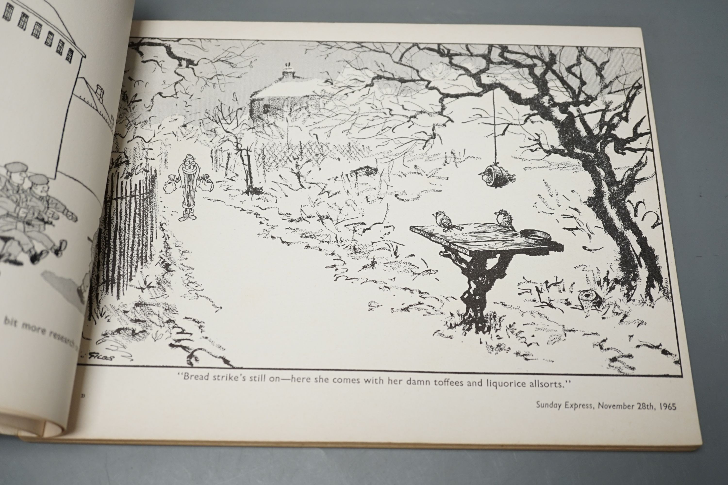 Giles, Carl - A rare complete set of Daily Express and Sunday Express Cartoons, 1st-49th series, with commemorative issues 50-52, 56 and 57, together with - Tory, Peter - Giles: A Life in Cartoons, London, 1992 (2 copies